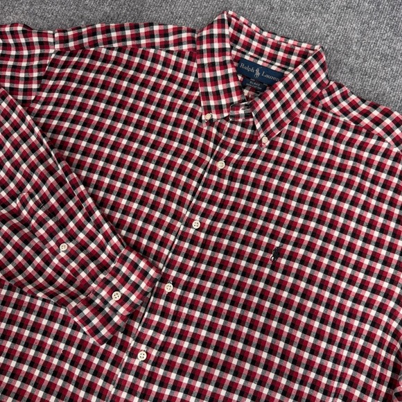 Polo Ralph Lauren Other - Vintage Polo Ralph Lauren Shirt Men XL Red Black Plaid Blake Oversized Flannel